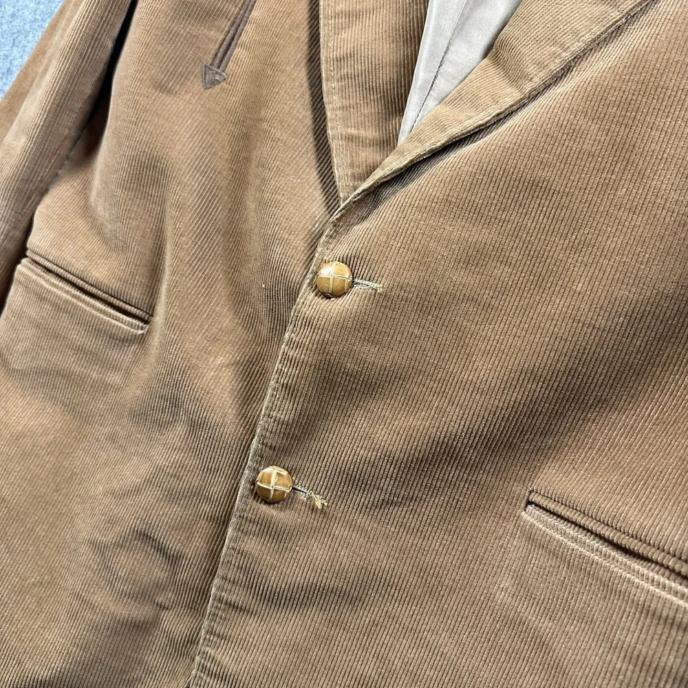 Pioneer Wear Sport Coat Mens 46 Brown Corduroy Western Blazer Yoke USA Made